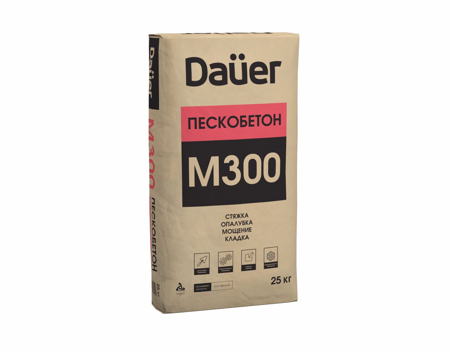 УЦЕНКА Смесь сухая М-300 пескобетон Baumax DAUER 25кг (48)