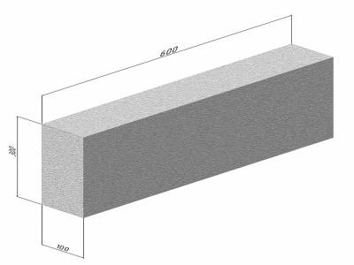 УЦЕНКА Блок газобетонный 100*300*600мм 0,018м3, рис. 1