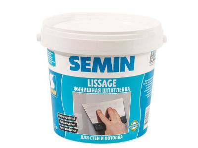 Шпаклевка полимерная финишная повышенной пластичности до 5мм LISSAGE SEMIN 1,5кг, рис. 1