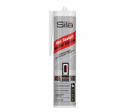 Герметик силиконовый нейтральный бесцветный Max Sealant Neutral Silicone SILA PRO 280мл, рис. 1