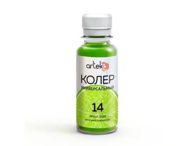 Паста колеровочная бутылка ПЭТ 14 яркий лайм 0,1кг (108) АРТЭКО, рис. 1
