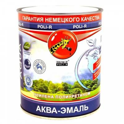 Аква-эмаль полуматовая 0,75л POLI-R, рис. 1