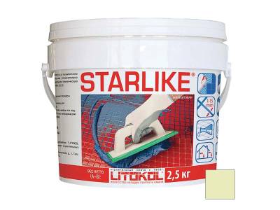 Затирка для плитки эпоксидная до 15мм STARLIKE LITOKOL C.440 лимонный 2,5кг , рис. 1