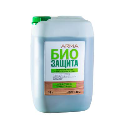 ЭКОНОМ Биозащита АРМА трудновымываемая зелёная 10л , , рис. 1