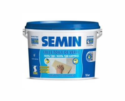Клей для стеклообоев и стеклохолста готовый COLLE TDV AIRLESS SEMIN 10кг синяя крышка, рис. 1