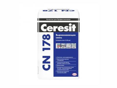 Стяжка пола финишная 5-80мм 25МПа 3ч CN178 CERESIT 25кг, рис. 1
