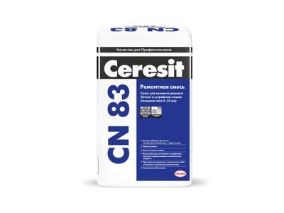 Смесь для ремонта бетона 5-35мм CN 83 CERESIT 25кг (48), рис. 1
