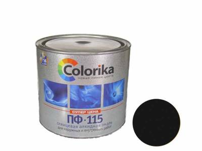 Эмаль ПФ-115 черный 0,8кг (14) Colorika, рис. 1