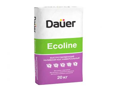 Наливной пол самовыравнивающийся 2-100мм 16МПа 3ч ECOLINE DAUER универсальный 20кг, рис. 1