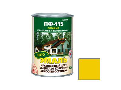Эмаль ПФ-115 желтый 2,7кг (6) FARBITEX, рис. 1