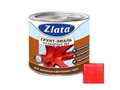 Грунт-Эмаль ПО РЖАВЧИНЕ (пр.т. 20кг) красный Zlata, рис. 1