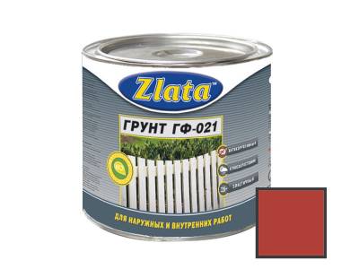 Грунт ГФ-021 красно-коричневый 1,8кг (6) Zlata, рис. 1