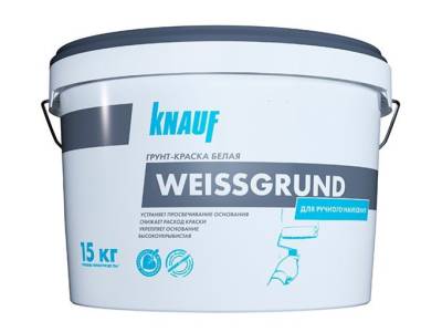 Грунт-краска белая Вайсгрунд KNAUF 15кг , рис. 1