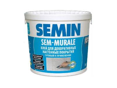 Клей для декоративных настенных покрытий всех типов готовый SEM-MURALE SEMIN 10кг, рис. 1