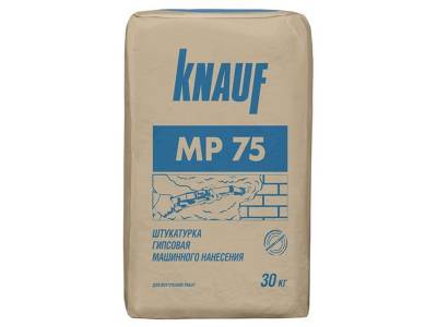УЦЕНКА Штукатурка машин. нанес. гипс. 8-50мм зерно до 1,2 МП-75 KNAUF серый 30кг (40/45), , рис. 1