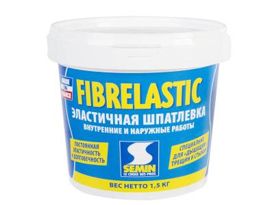 Шпаклевка эластичная для дышащих трещин до 5мм FIBRELASTIC SEMIN 5кг, рис. 1
