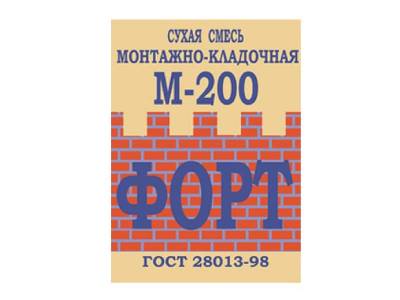Смесь сухая М-300 пескобетон ФОРТ 25кг (64), рис. 1