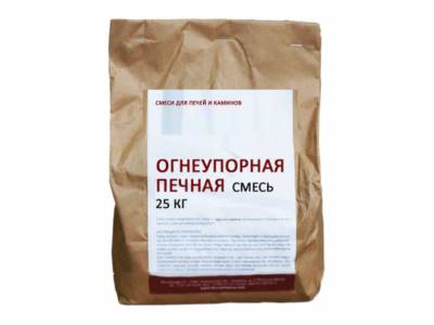 Смесь для печей и керамического кирпича кладочная 25кг, рис. 1