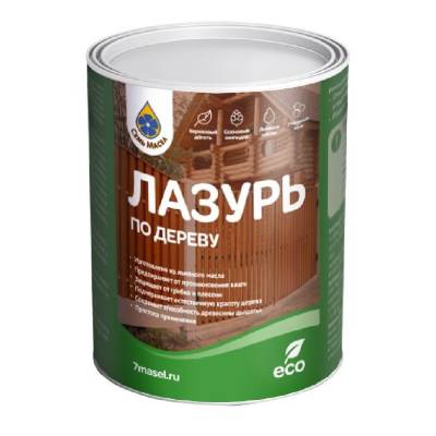 Лазурь по дереву 0,9л Семь Масел, рис. 1