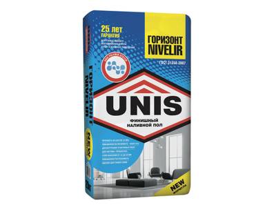 Наливной пол 1-50мм 25МПа 4ч ГОРИЗОНТ NIVELIR UNIS 20кг (64), рис. 1