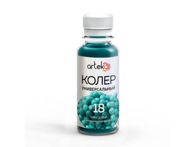 Паста колеровочная бутылка ПЭТ 18 бирюзовый 0,5л АРТЭКО, рис. 1