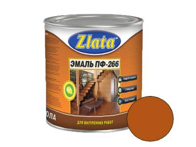 Эмаль ПФ-266 золотисто-коричневый 0,8кг (6) Zlata, рис. 1