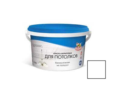 Краска акриловая интерьерная для потолка OLEKOLOR 7кг, рис. 1