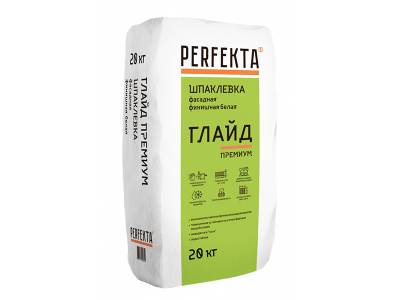 УЦЕНКА Шпаклевка цементная фасадная финишная до 6мм PERFEKTA ГЛАЙД ПРЕМИУМ белая 20кг (54), рис. 1