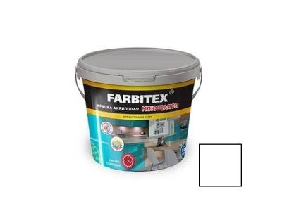 Краска акриловая интерьерная для стен и потолка моющаяся FARBITEX 6кг, рис. 1