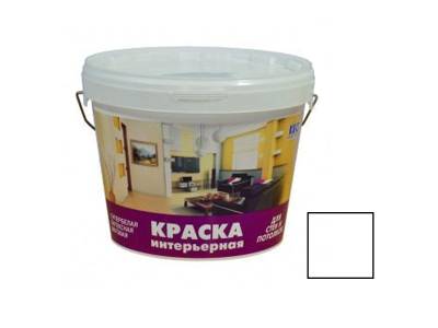 Краска акриловая интерьерная для стен и потолка белая БС-02 КБС 2,5кг (6), рис. 1
