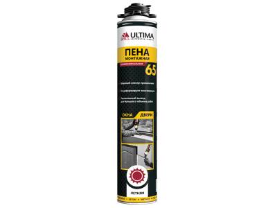 Пена монтажная профессиональная ULTIMA PRO 65 ЛЕТО 820мл (12), рис. 1