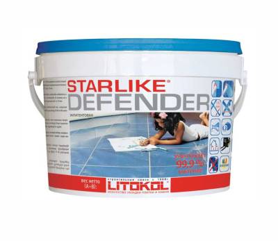 Затирка д/швов эпоксидная STARLIKE Defender С.560 серый цемент 1кг LITOKOL, рис. 1