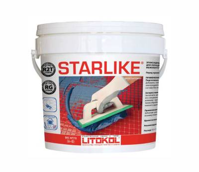 ЭКОНОМ Затирка д/швов эпоксидная STARLIKE C.450 нейтральн. красный 2,5кг LITOKOL, Не годен, рис. 1