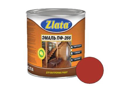Эмаль ПФ-266 красно-коричневый 1,8кг (6) Zlata, рис. 1