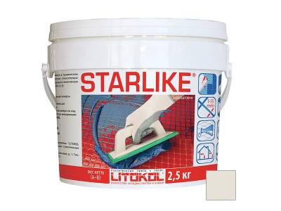 Затирка д/швов эпоксидная STARLIKE C.310 нейтральн. титановый 2,5кг LITOKOL, рис. 1