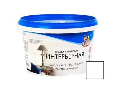 Краска акриловая интерьерная для стен и потолка OLEKOLOR 14кг, рис. 1
