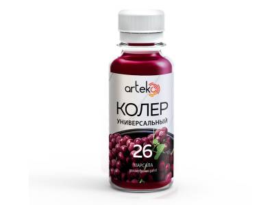 Паста колеровочная бутылка ПЭТ 26 марсала 0,1кг (108) АРТЭКО, рис. 1