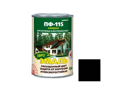 Эмаль ПФ-115 черный 2,7 кг FARBITEX, рис. 1