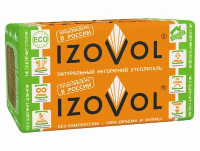 Утеплитель базальтовый 1000*600*50мм Л-35 IZOVOL 4,8кв.м., рис. 1