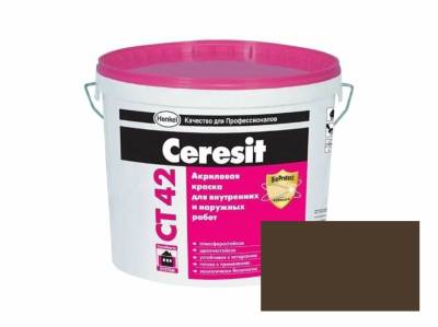 Краска акрил. д/внут./нар. работ д/стен/потолка транспар. CT42 CERESIT RAL 9004 15л (24), рис. 1
