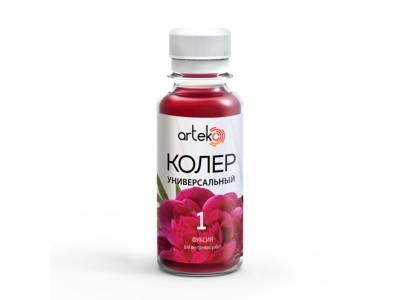 Паста колеровочная бутылка ПЭТ 01 фуксия 0,1кг (108) АРТЭКО, рис. 1