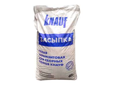 Засыпка для пола сухая (керамзит) фракция 0-5мм KNAUF мешок 40л (40) , рис. 1