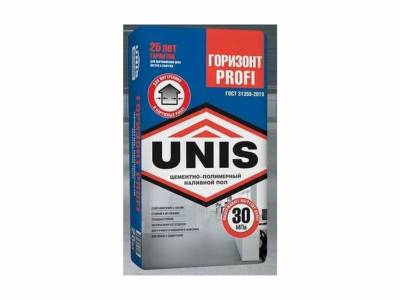 УЦЕНКА Наливной пол финиш. 5-100мм 30МПа 8-12ч ГОРИЗОНТ PROFI UNIS 20кг(64), , рис. 1