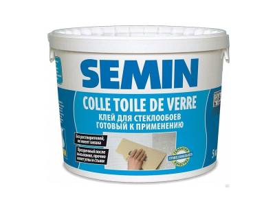 Клей д/стеклообоев и стеклохолста COLLE TDV готовый 5кг SEMIN, рис. 1