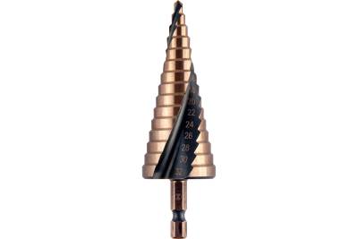 Сверло по металлу ступенчатое витое 4-32мм, 15 ступ., шаг 2мм, Р6М5, Hex 1/4", MONOGRAM Special 101-019, рис. 1