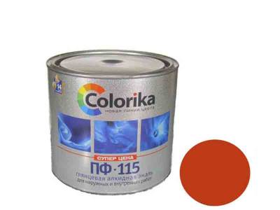 Эмаль ПФ-115 красный 1,8кг (6) Colorika, рис. 1