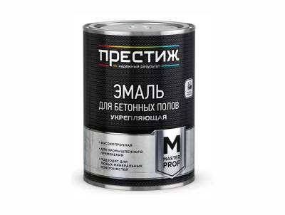 Эмаль для бетонных полов укрепляющая полуматовая, серый 4кг Престиж, рис. 1
