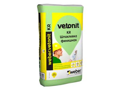 Шпаклевка полимерная до 3мм WEBER-VETONIT KR 25кг (48), рис. 1