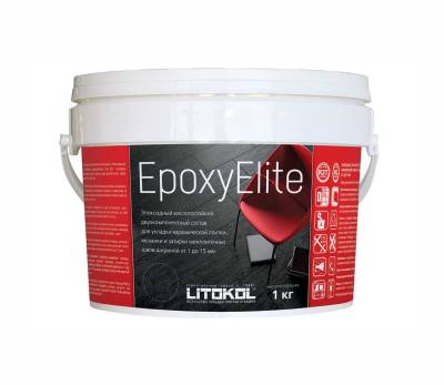 Затирка д/швов эпоксидная EPOXY ELITE E.04 платина 2кг LITOKOL, рис. 1